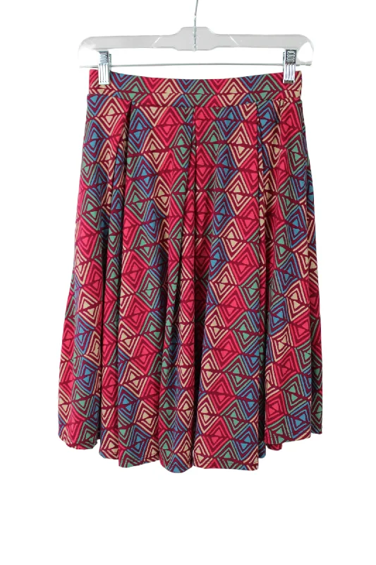 LuLaRoe Pink Patterned Skirt | XS denim skirt classic