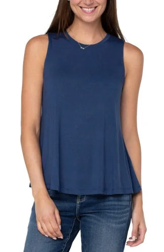 Sleeveless Scoop Neck Tank ivory tank top