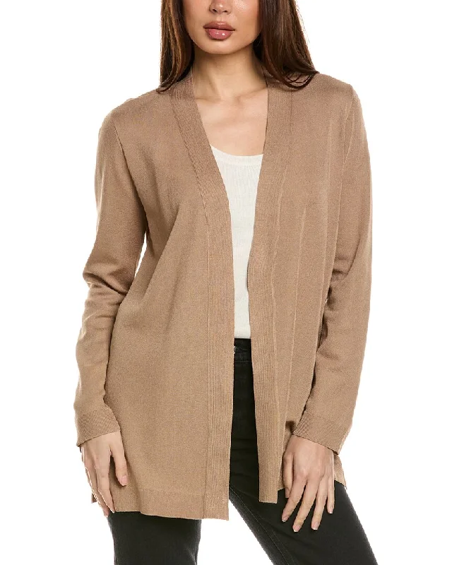 Jones New York Cardigan Satin Blend Silk Blend Wool Blend