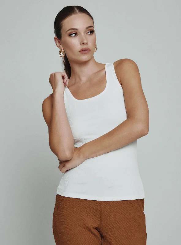 Core Ribbed Everyday Tank teal tank top