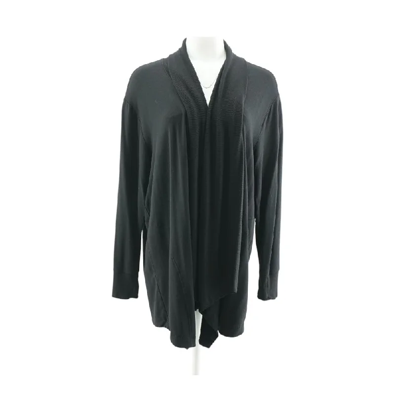 Black Solid Cardigan Sweater Beaded Cardigan Sequined Faux Fur