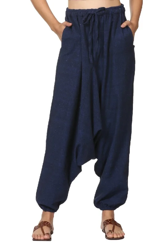 Women's Harem Pant | Dark Blue | Fits Waist Size 28" to 36" Classic Chino Pants