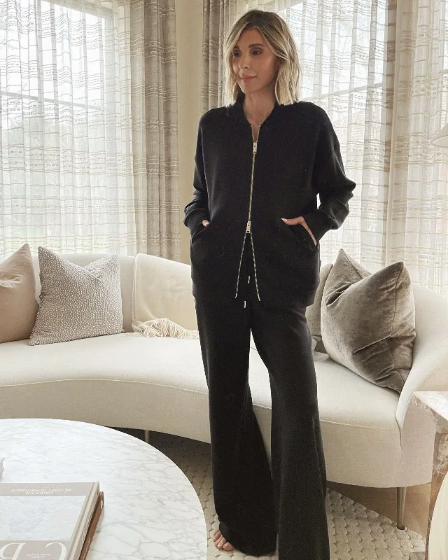 Splendid x @Cellajaneblog Rib Scuba Wide Leg Pant Relaxed Fit Trousers