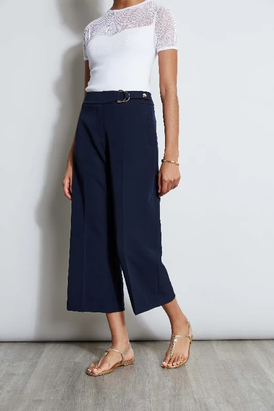 T-Tahari Cropped Wide Leg Pant Classic Flared Pants