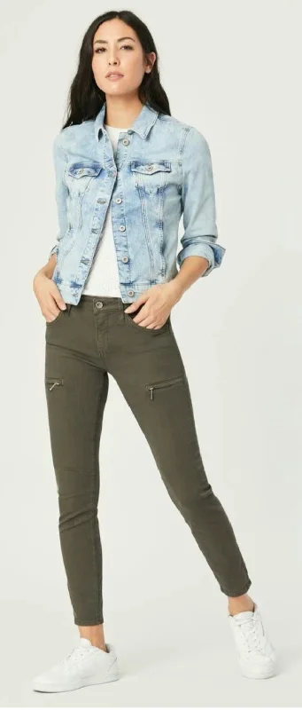 Mavi Jeans Long Sleeves Light Blue Denim Recycled Samantha Jacket Knit Jacket Woven Jacket Fleece Jacket