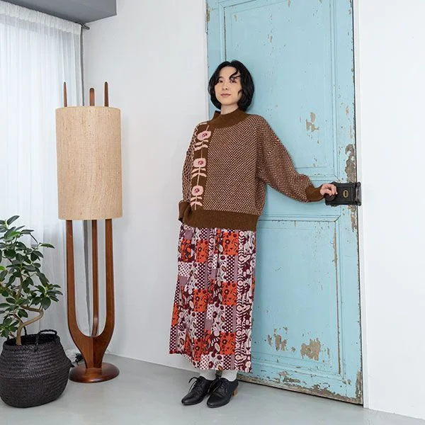 Pants Patchwork Flower [20%OFF] Trendy High-Waist Trousers