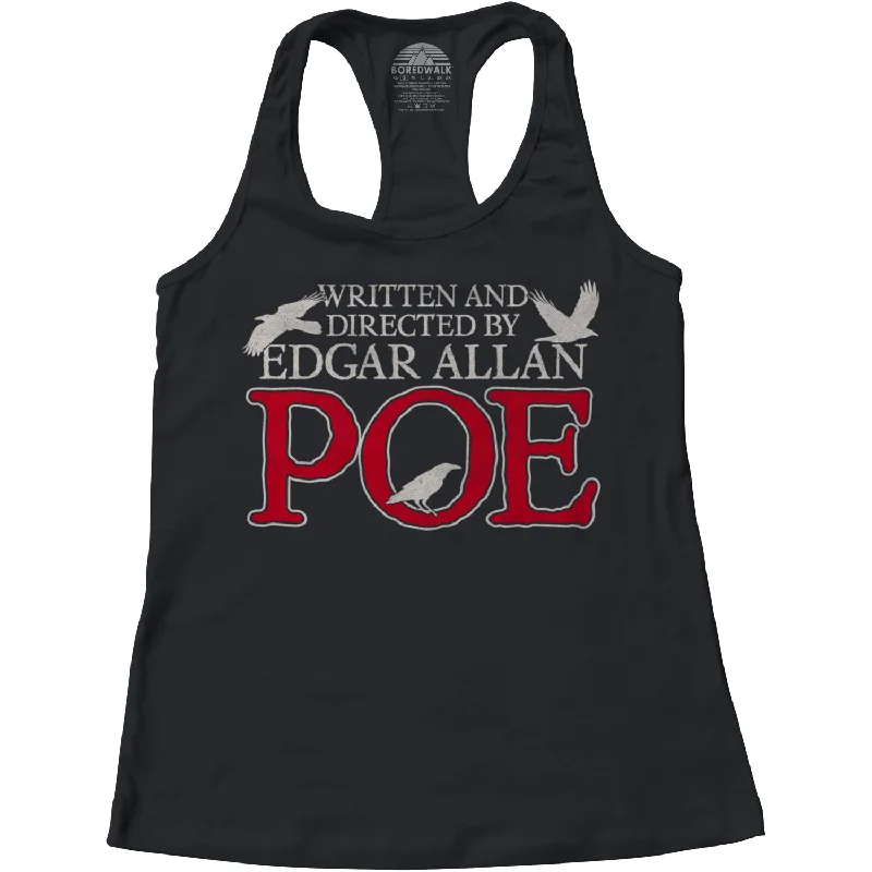 Women's Written and Directed by Edgar Allan Poe Racerback Tank Top breathable tank top