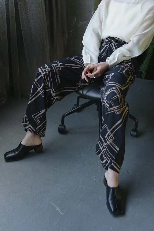Paint Square Tuck Pants/2color High-Waist Jeans