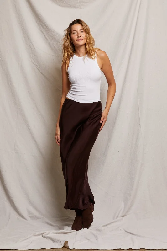 Genevieve Skirt - Blackberry chiffon skirt floaty
