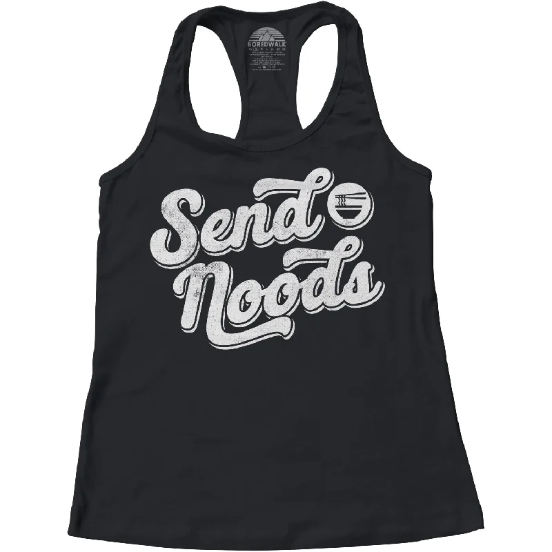 Women's Send Noods Racerback Tank Top cutout tank top