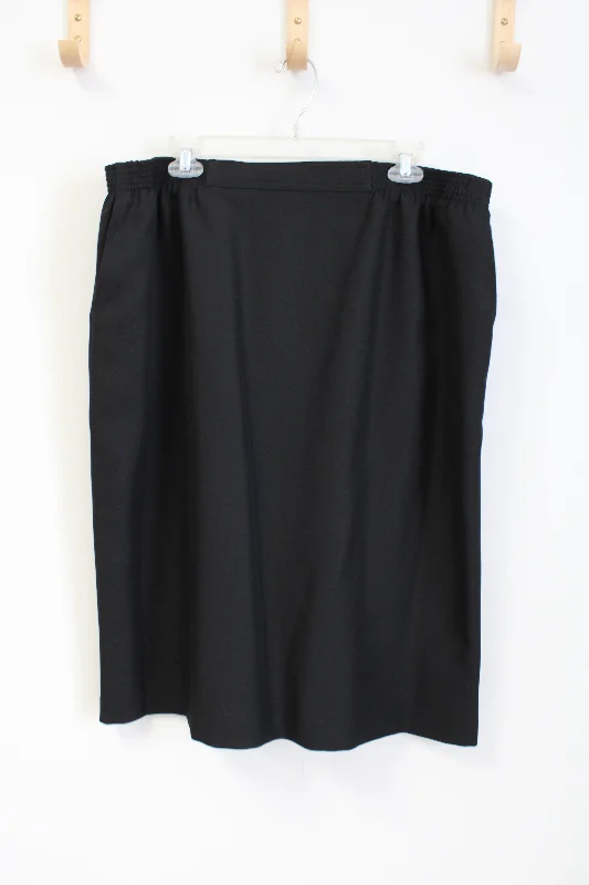 Alfred Dunner Black Skirt | 20W seamless skirt comfort