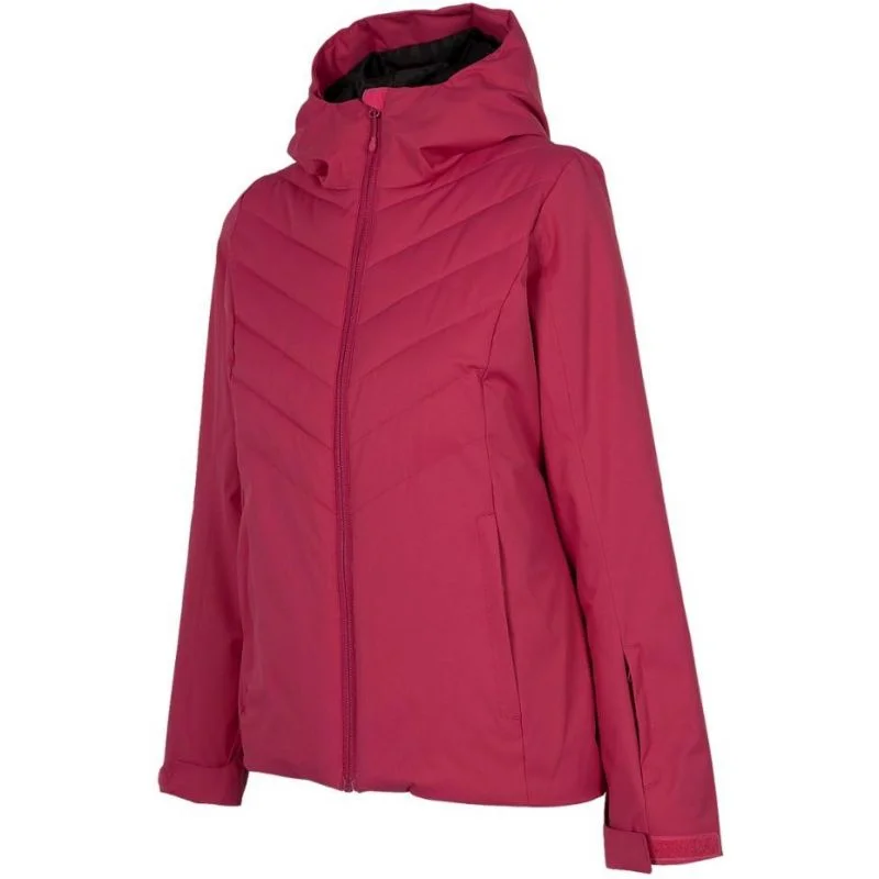 4F Womens Ski Jacket - Fuchsia Oversized Jacket Tailored Jacket Straight Jacket