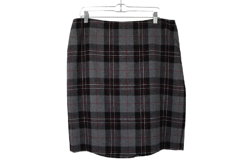 Talbots Gray Plaid Skirt | 14 pleated skirt texture