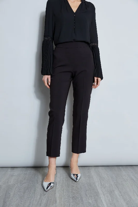 T-Tahari Slim Pull on Pant Stylish Paperbag Waist Pants