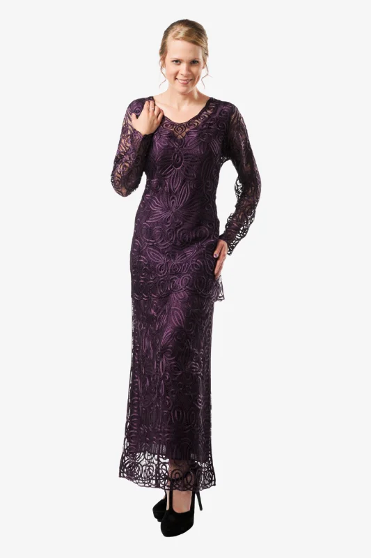 Soulmates C46162 Hand Crocheted Silk Lace Tunic Top with Skirt Set spandex blend skirt