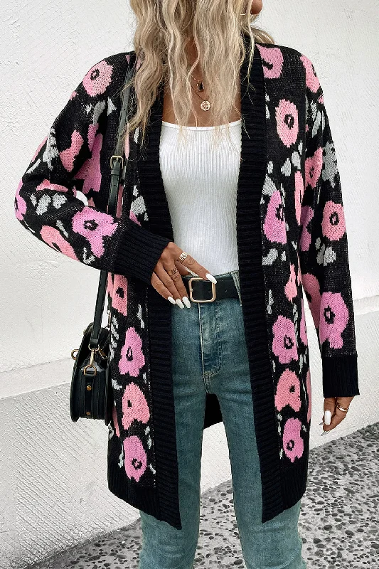 Sallie Open Front Longline Cardigan Layered Multi-layer Single Layer