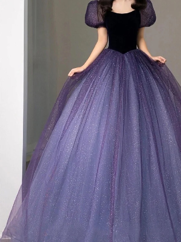 Purple Princess Prom Dress,Chirstmas Dress,Wedding Party Dress,Evening Prom Dress,Graduation Birthday Dress,Cocktail Dress,A Line Ball Gown Tunics Top rated