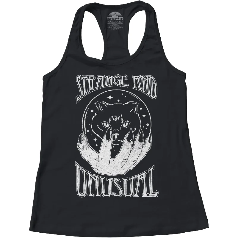 Women's Strange and Unusual Racerback Tank Top print tank top
