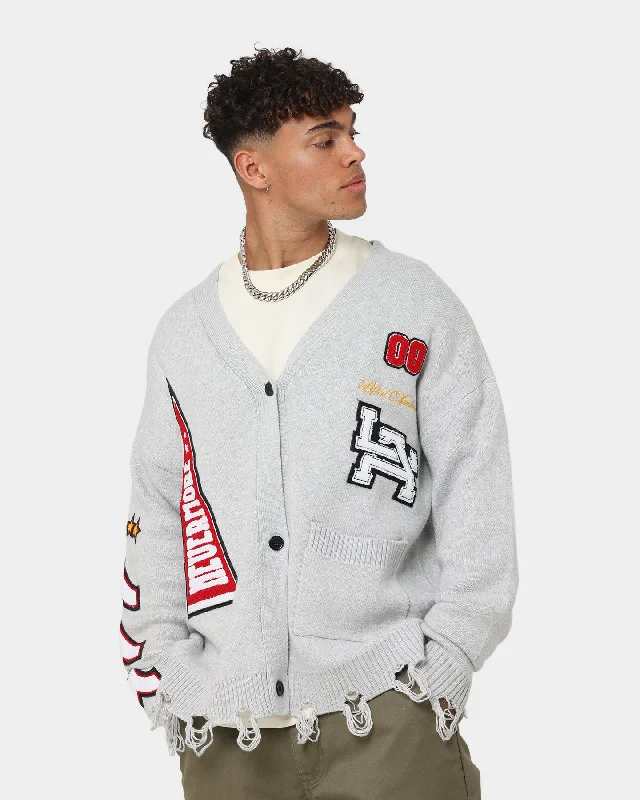 Lifted Anchors "Honors" Cardigan Light Grey Button Cardigan Zip Cardigan Pullover Cardigan