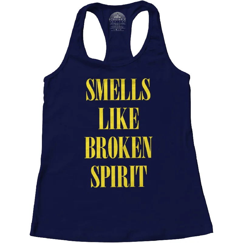 Women's Smells Like Broken Spirit Racerback Tank Top relaxed fit tank