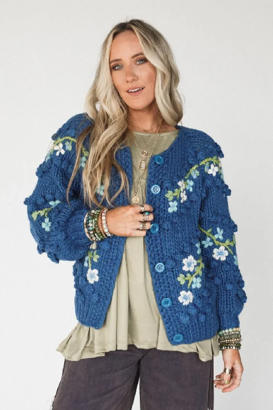 Just Dreamy Cardigan - Teal Thin Thick Dense