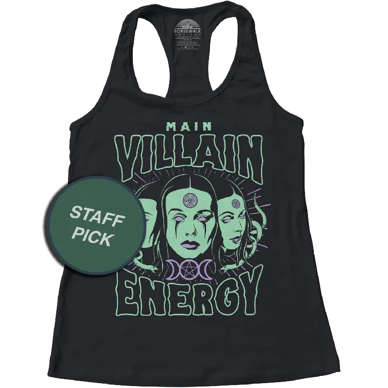 Women's Main Villain Energy Hecate Racerback Tank Top cold shoulder tank