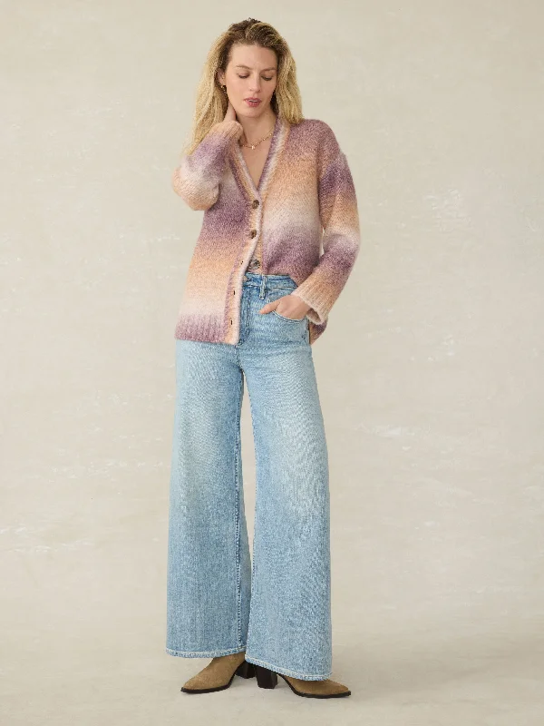 Seaside Spacedye Cardigan - Amethyst Dusk Nylon Fabric Polyester Fabric Spandex Fabric