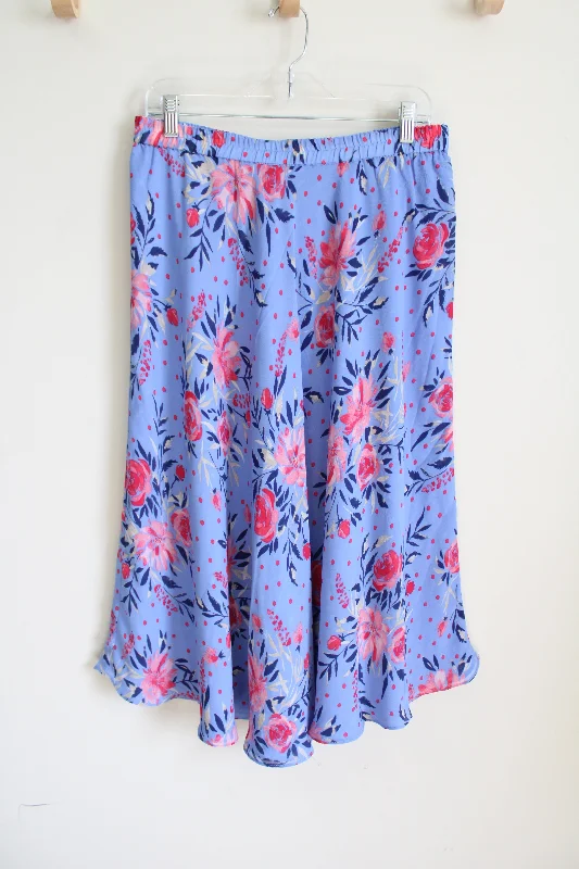 Blue And Pink Skirt lace skirt romantic