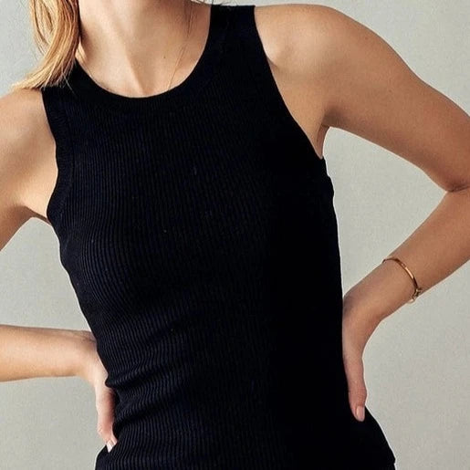 Women's Casual Fitted Ribbed Tank Top (Available in 5 Color Options!) teal tank top