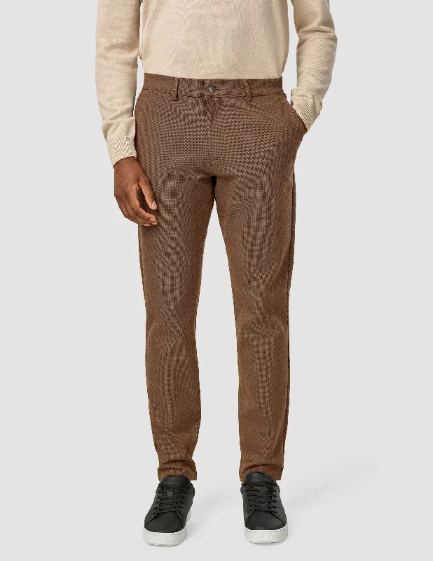 GEN2 Pants Slim Chestnut Casual Plaid Pants