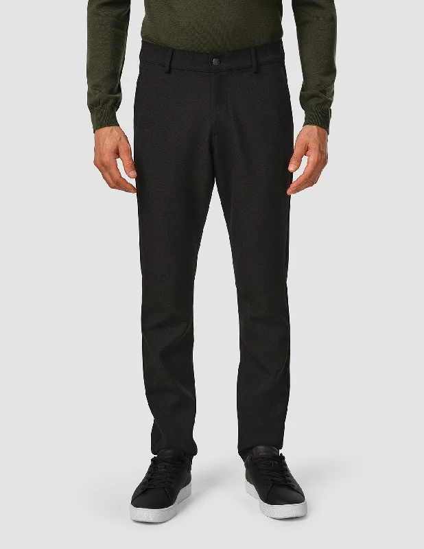 Heavy Edition Pants Slim Black Melange 2.0 Comfortable Pleated Pants
