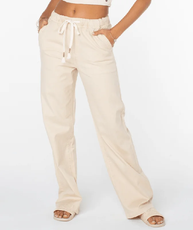 Roxy Womens Pants Sunset Dream Trendy Wide-Legged Trousers
