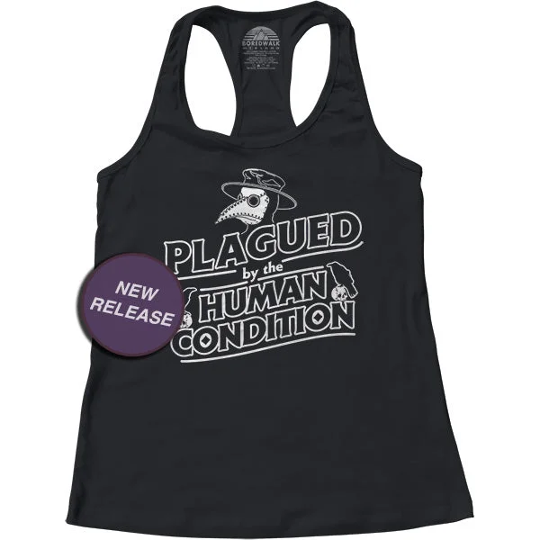 Women's Plagued by the Human Condition Racerback Tank Top metallic tank top