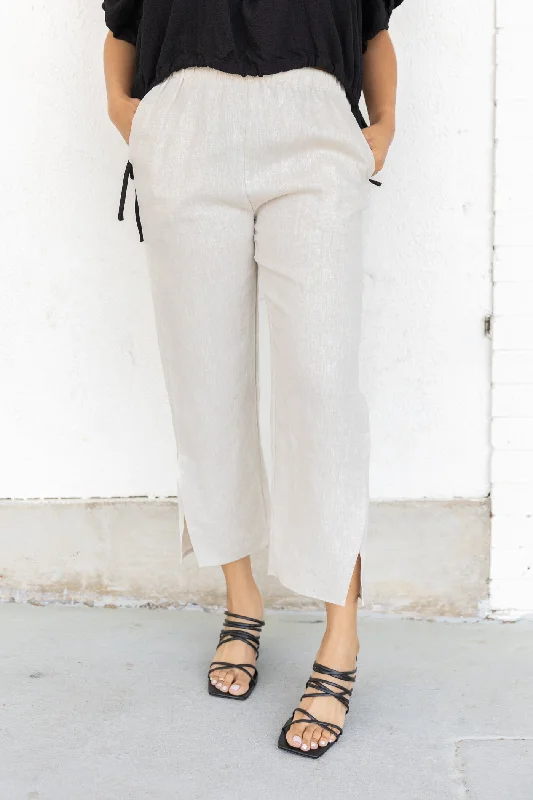 AUBREY PANTS Fashionable Button-Up Pants