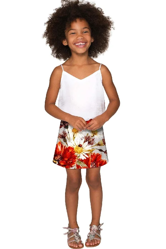 In The Wheat Field Aria A-Line Skirt - Girls linen skirt natural