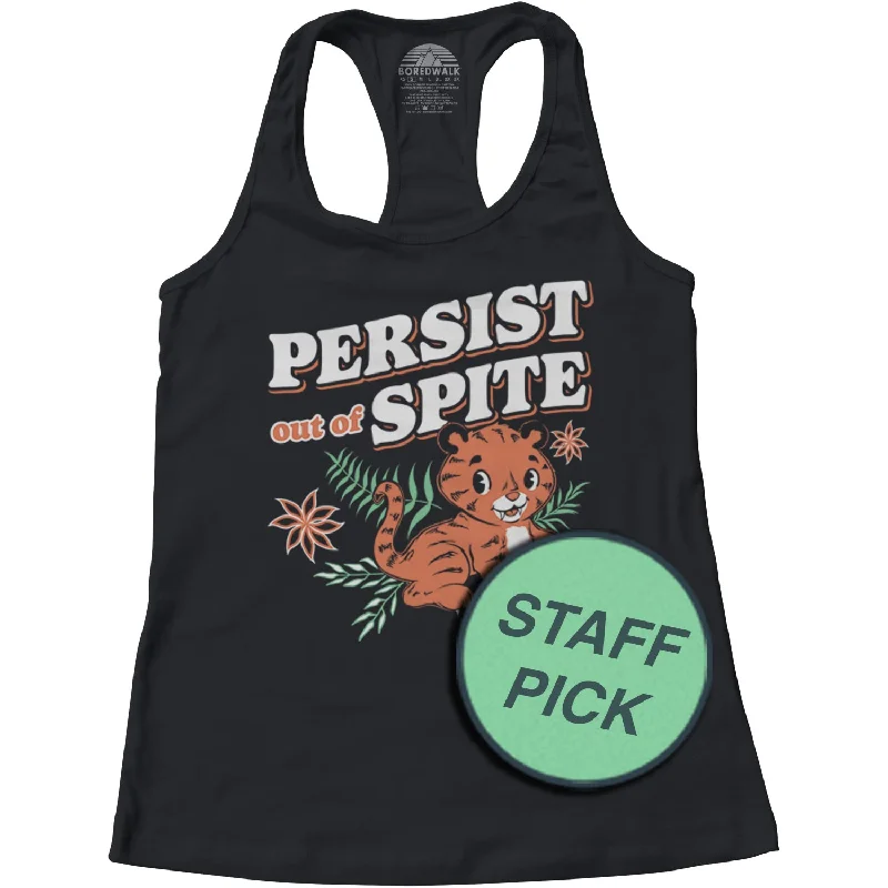 Women's Persist Out of Spite Tiger Racerback Tank Top stylish tank top
