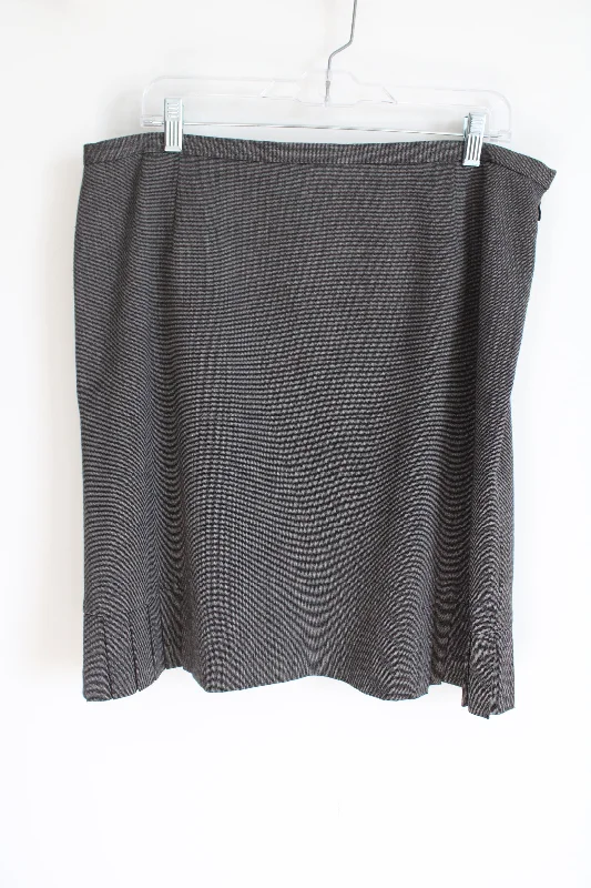 APT.9 Black Patterned Skirt | 16 cashmere skirt soft