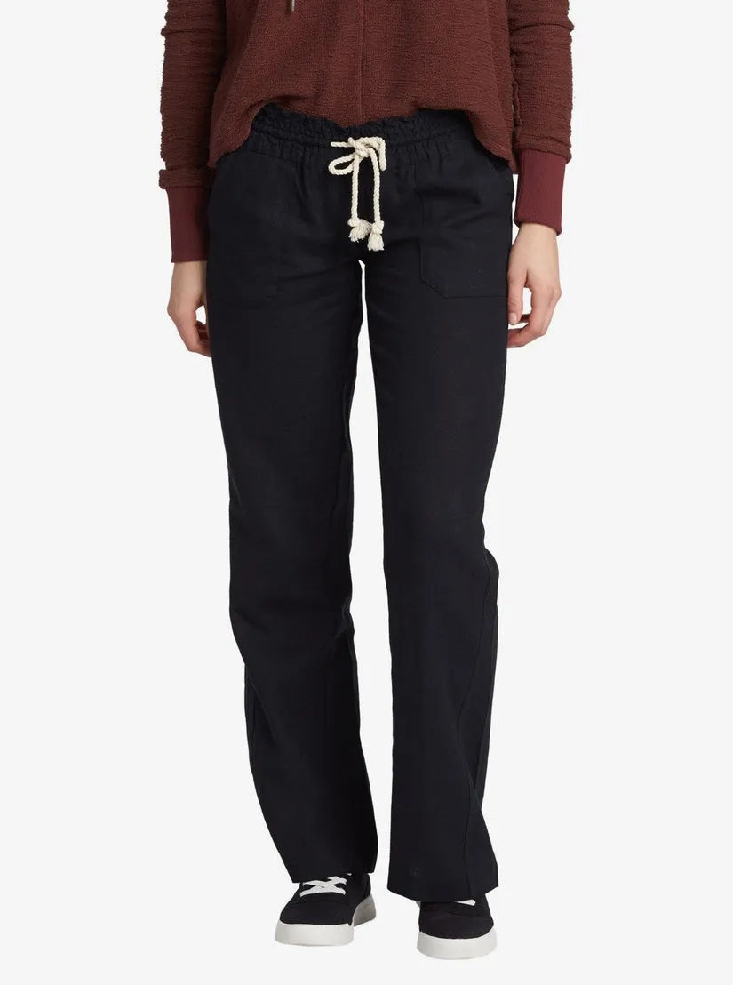 Roxy Womens Pants Oceanside Flared Comfortable Denim Trousers