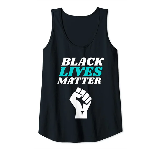 BLM Teal Women's Tank workout tank top