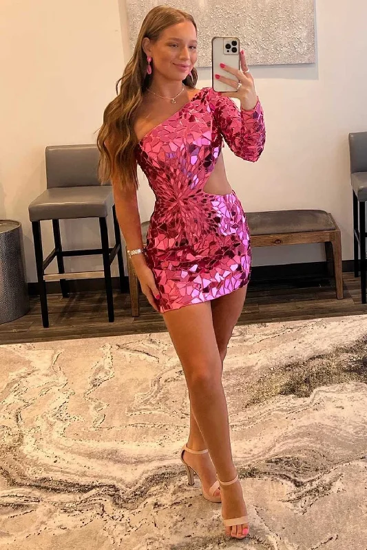Dark Green Rhinestone Short Prom Party Dresses Luxury Sparkly Beading Mini Cocktail Party Gowns Evening Homecoming Barbie Pink Sequined Elegant Party