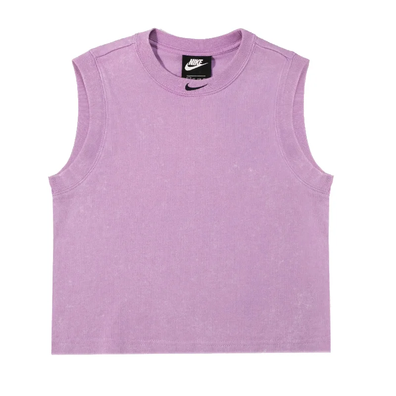 Nike Just Do It Cropped Purple Tank floral tank top
