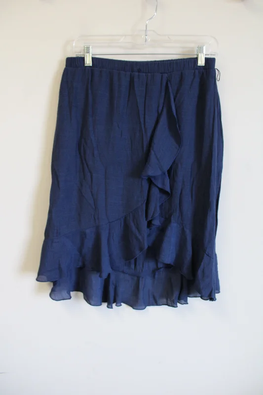 IZ Byer Dark Blue Ruffle Skirt | 8 summer skirt style