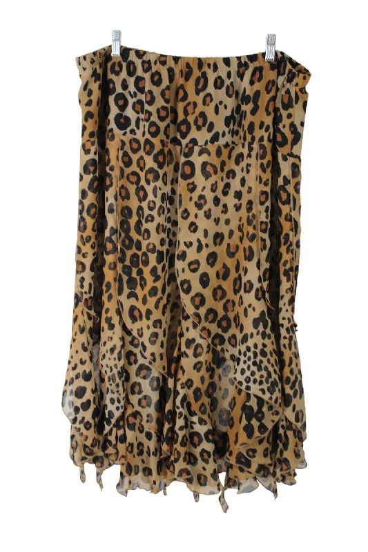 Fashion Bug Leopard Print Skirt | 1X lace skirt intricate