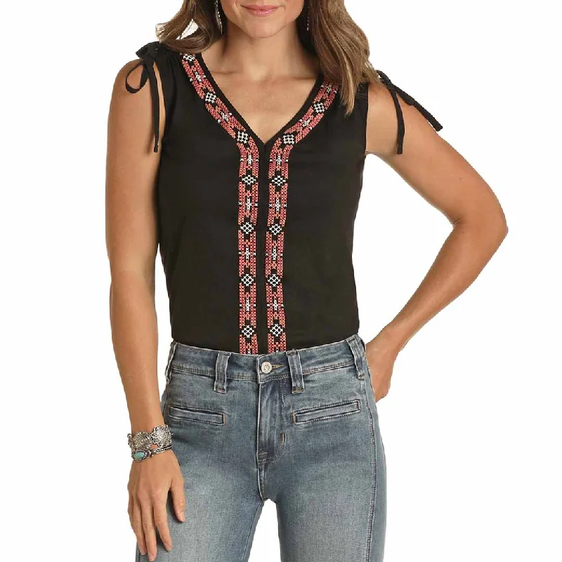 Panhandle Women's Tie Shoulder Tank Top peekaboo tank top