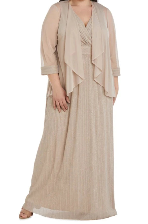 FLYAWAY LONG JACKET DRESS - CHAMPAGNE Ribbed Jacket Pleated Jacket Ruffled Jacket