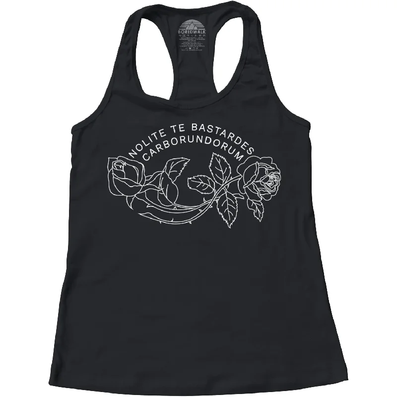 Women's Nolite Te Bastardes Carborundorum Racerback Tank Top trendy tank top
