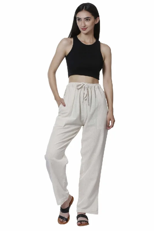 Women's Lounge Pant | Cream | Waist Size 28" to 36" Soft Stretch Pants
