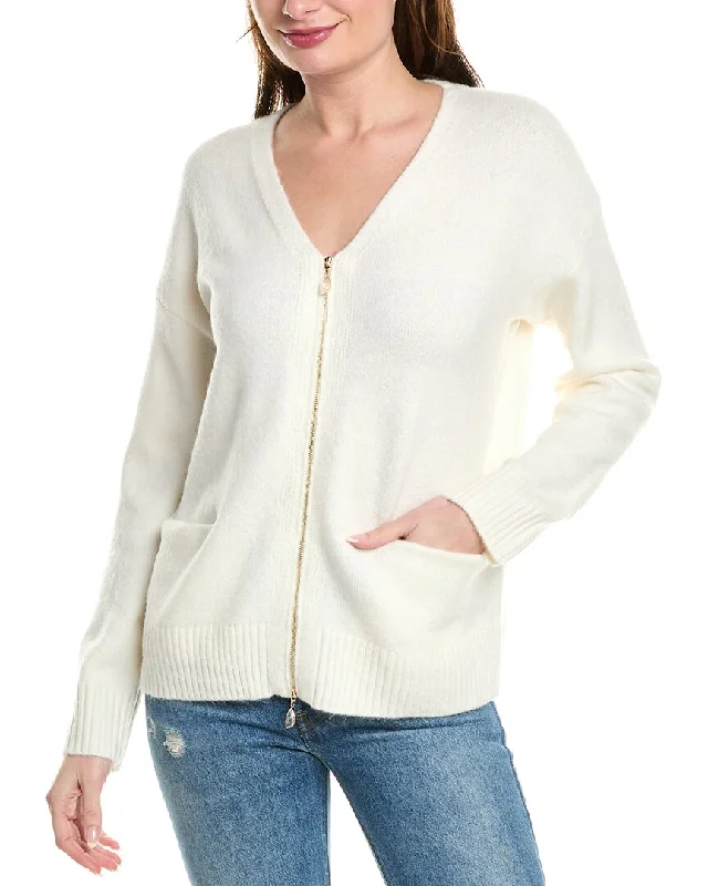 Splendid Zeena Zip-Up Cardigan Print Jacquard Patchwork