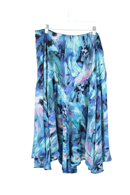 Bob Mackie Blue Skirt | XL pleated skirt texture