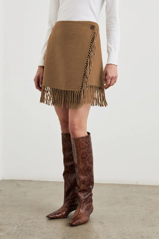 Vista Skirt - Camel wool skirt warm